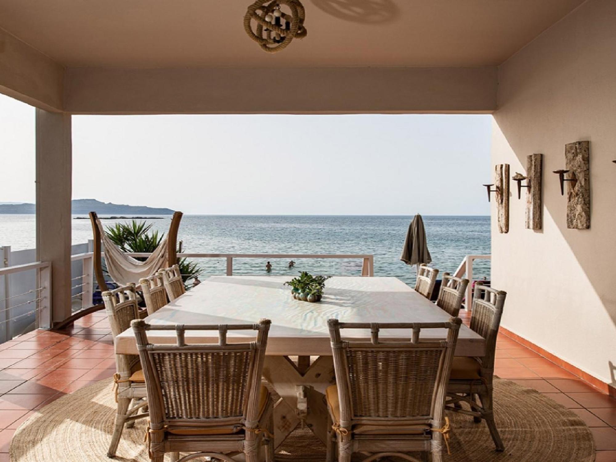 Dazzling Crete Villa 3 Bedrooms Villa Saffron Sunset Beachfront Villa With Jacuzzi Brilliant Sea Views Chania Kato Daratso Exterior photo